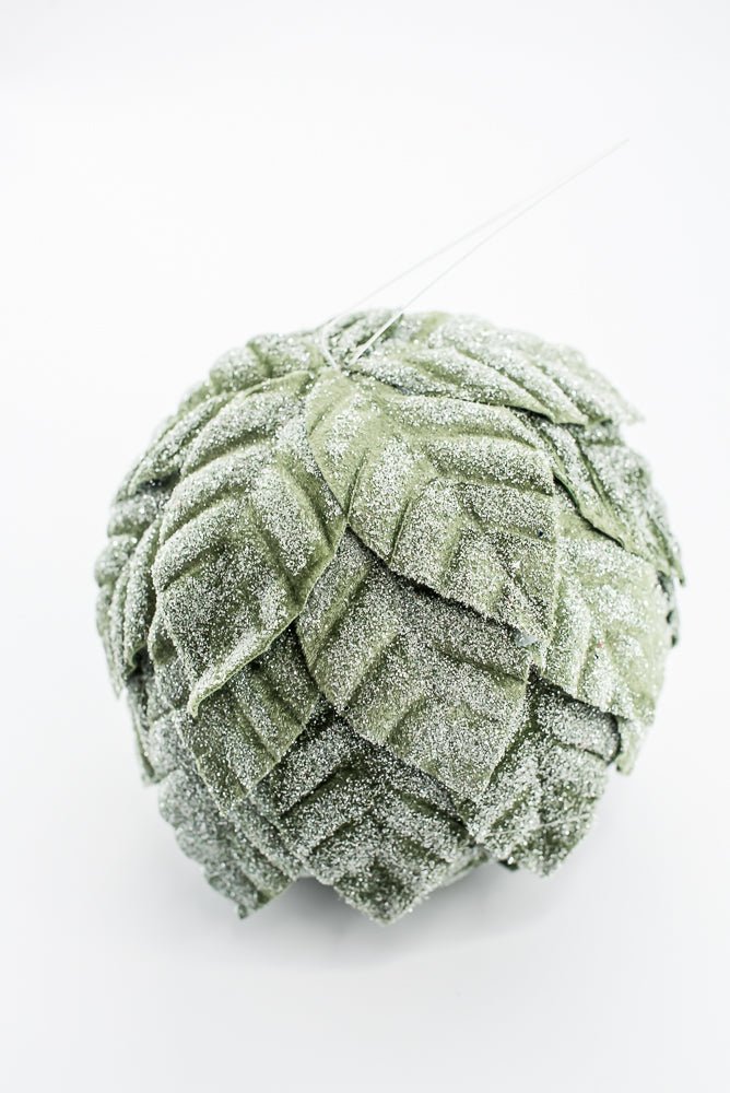 Green Leaves Layer Ball Ornament - 4.5" - Greenery Market86952GN
