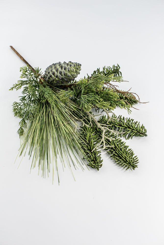Green Long Needle Pine With Pinecone - 18" - Greenery MarketΥΚΝ050-GR