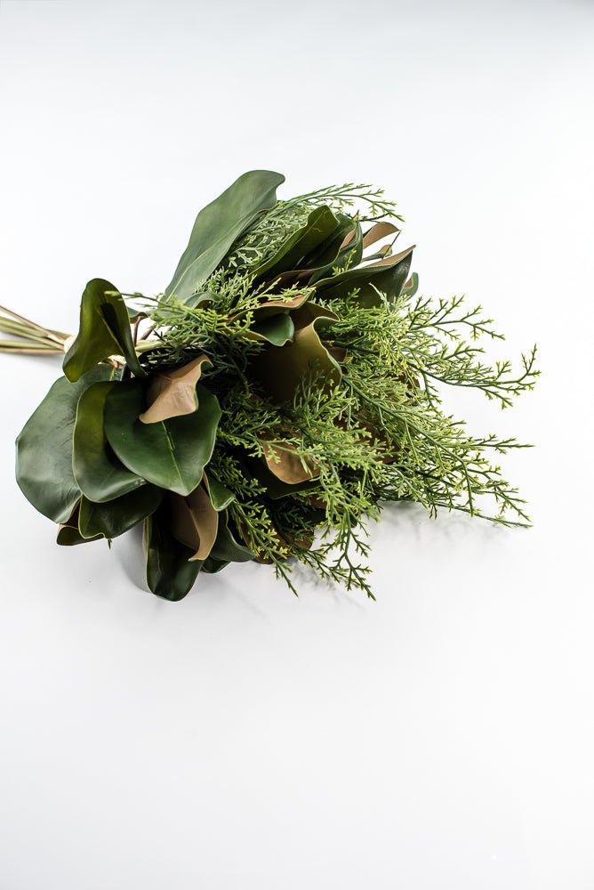 Green Magnolia Leaf & Cedar Bundle - 18" - Greenery MarketPM3581G