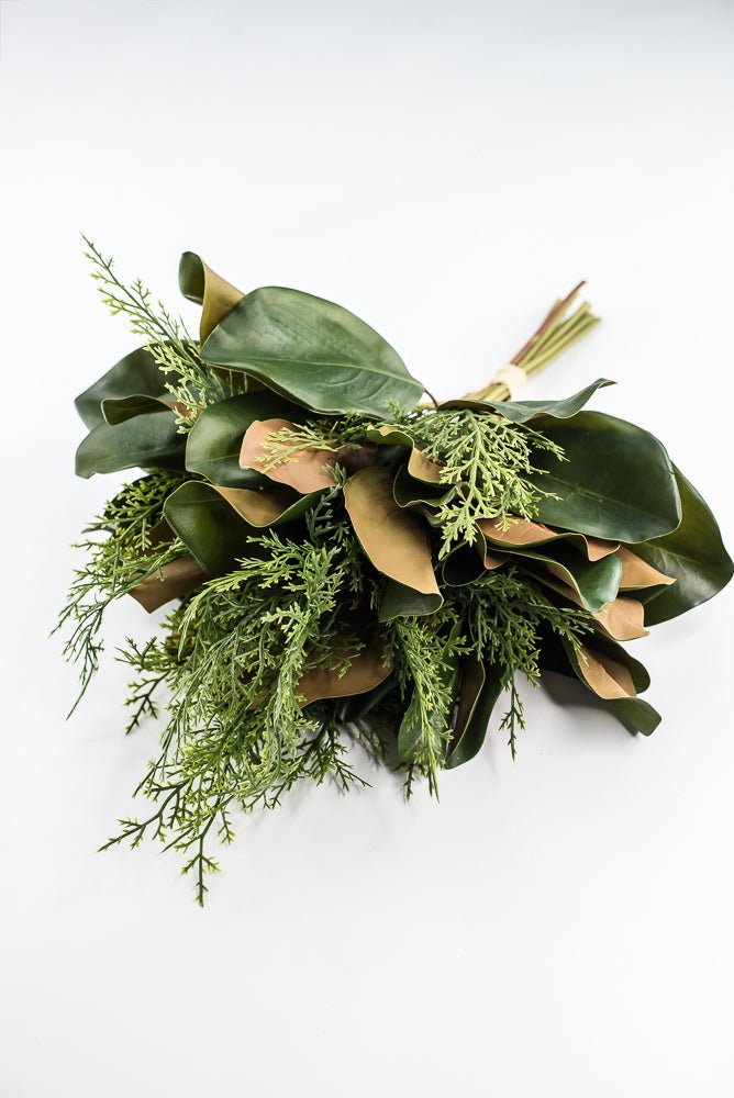 Green Magnolia Leaf & Cedar Bundle - 18" - Greenery MarketPM3581G