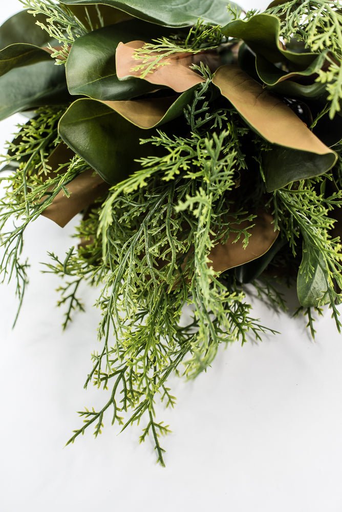 Green Magnolia Leaf & Cedar Bundle - 18" - Greenery MarketPM3581G