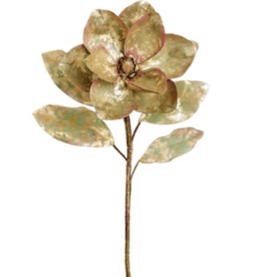 Green Metallic Antique Magnolia Spray - 23" - Greenery MarketXFS844-GR