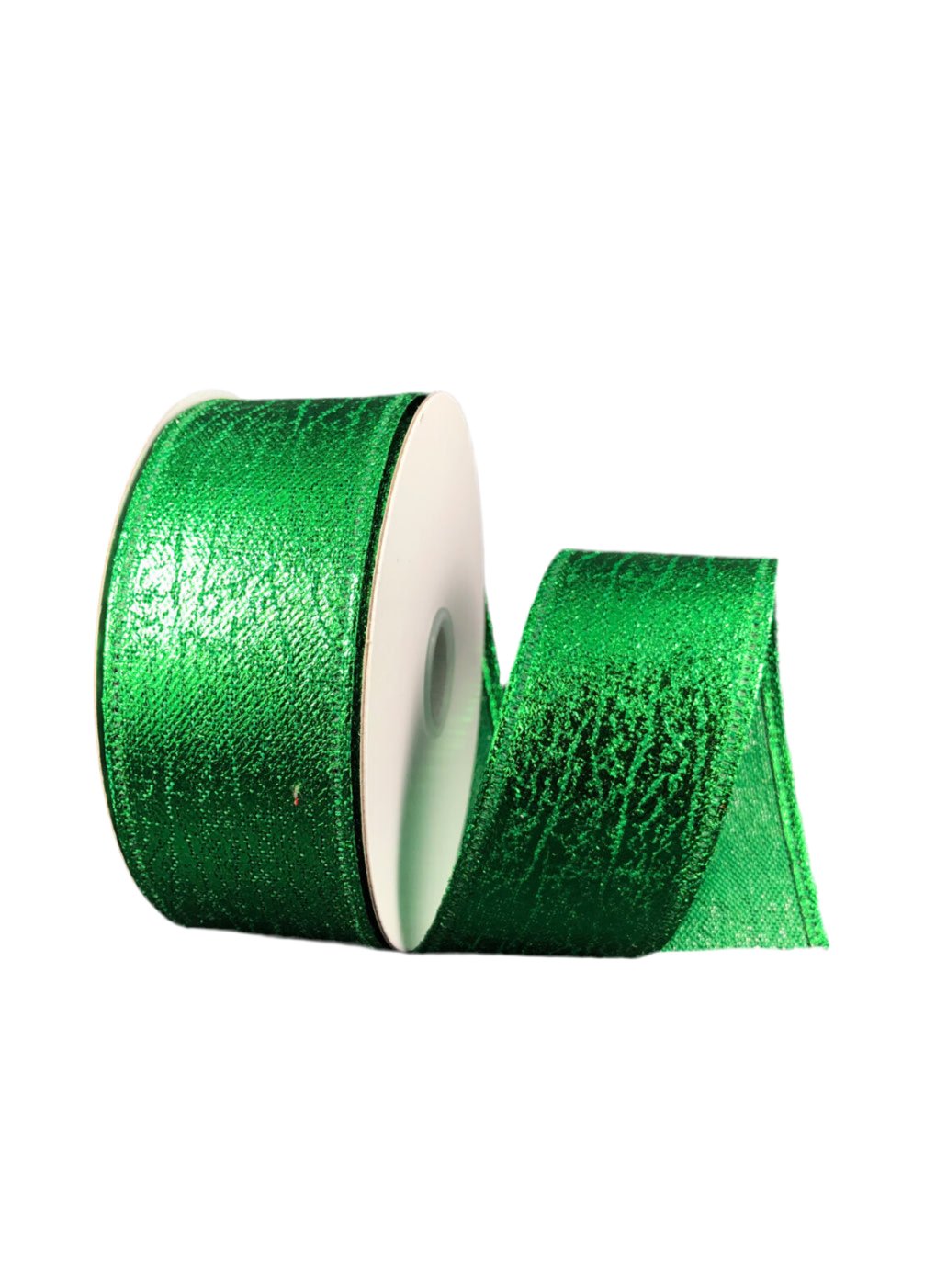 Green metallic wired ribbon 1.5” - Greenery Market75206 - 09 - 17