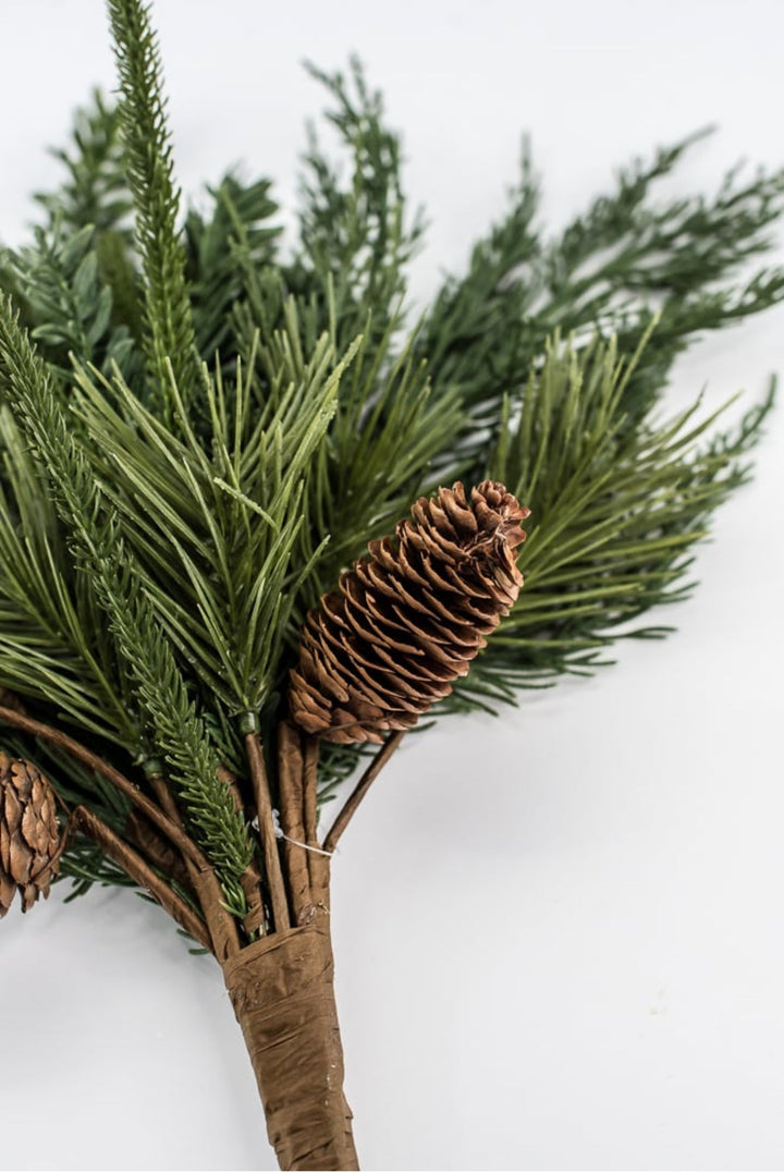 Green Mixed Holiday Soft Touch Greenery Bundle - 20" - Greenery MarketXP1752G