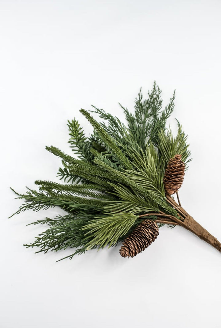 Green Mixed Holiday Soft Touch Greenery Bundle - 20" - Greenery MarketXP1752G