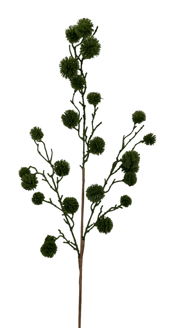Green Moss Pom Pom Twig Spray - Greenery Market86303GN