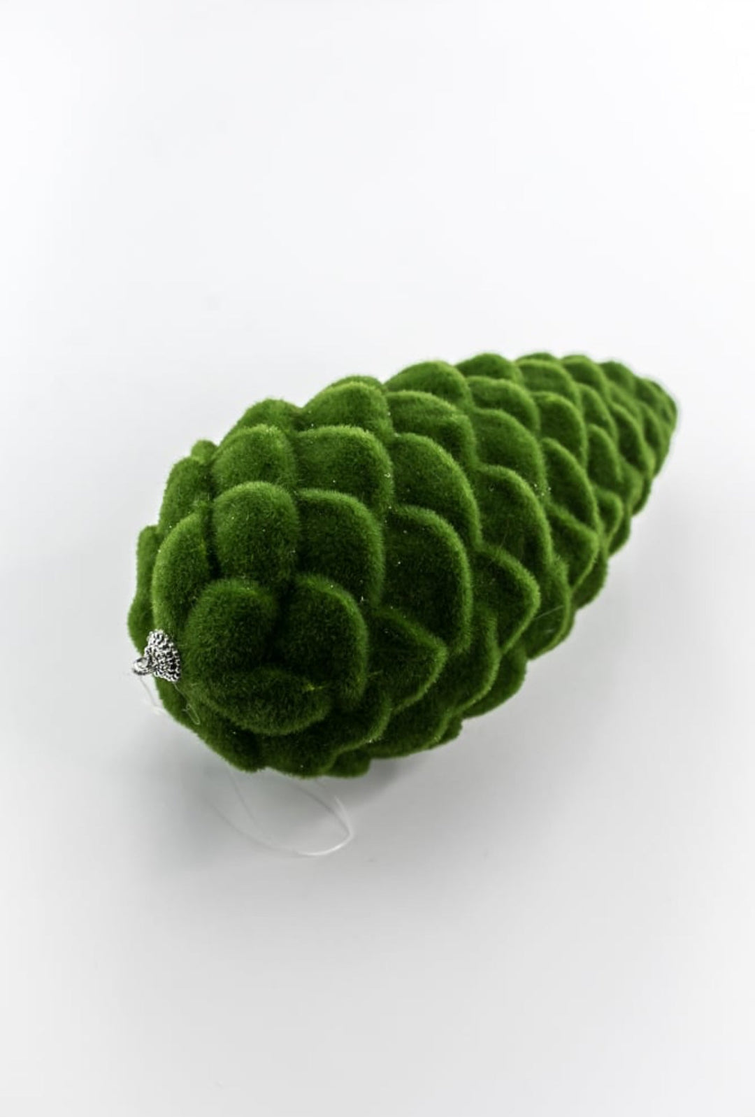 Green Ornament Flocked Pinecone - Greenery Market86380GN