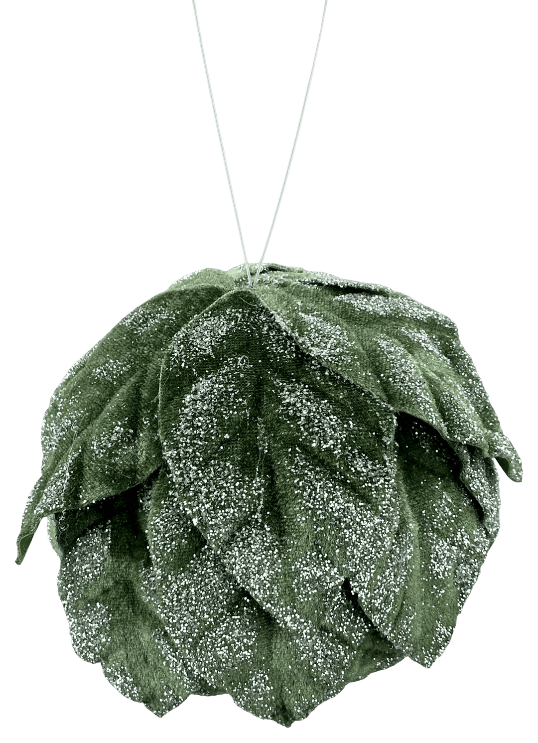 Green Ornament Leaves Layer Ball - 4.5" - Greenery Market86952GN