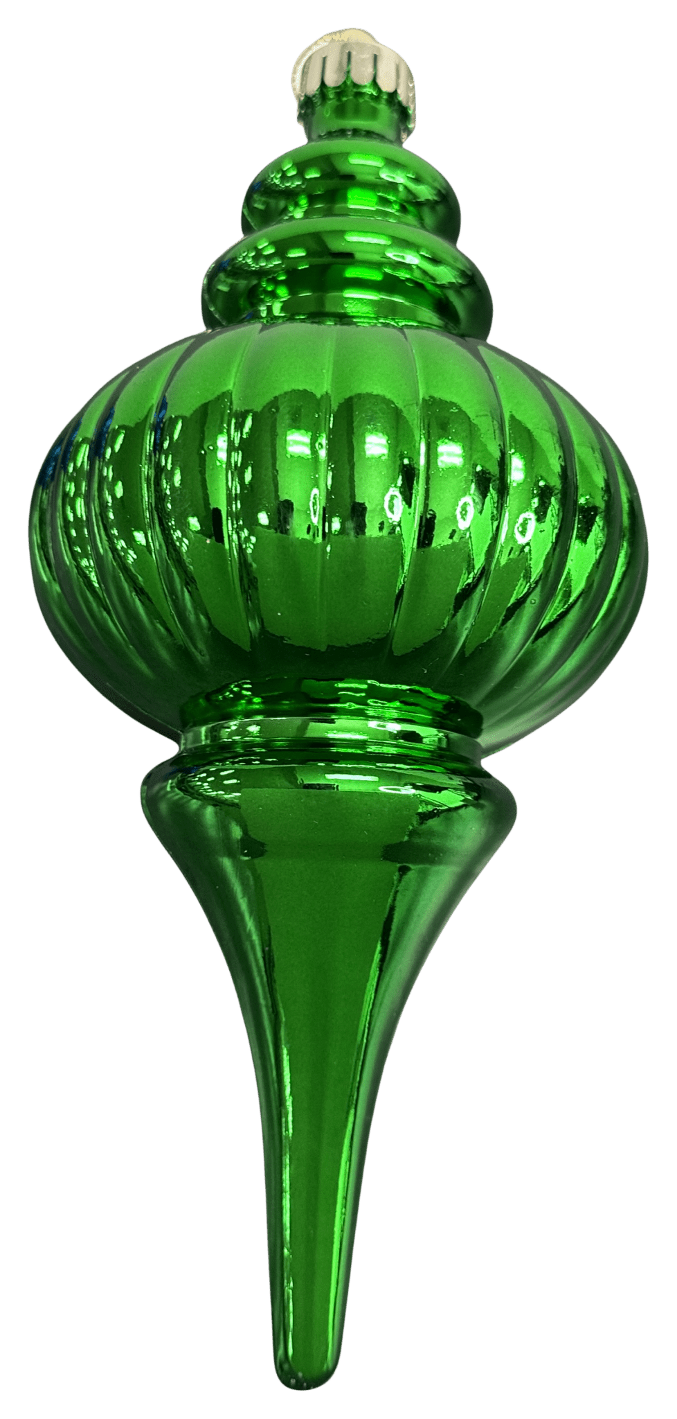 Green Ornament Metallic Finial - 10" - Greenery MarketOrnaments86958GN