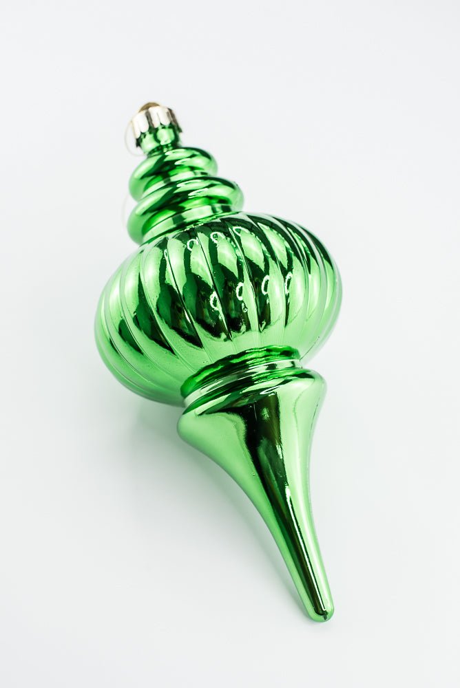 Green Ornament Metallic Finial - 10" - Greenery MarketOrnaments86958GN