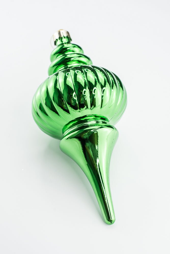 Green Ornament Metallic Finial - 10" - Greenery MarketOrnaments86958GN