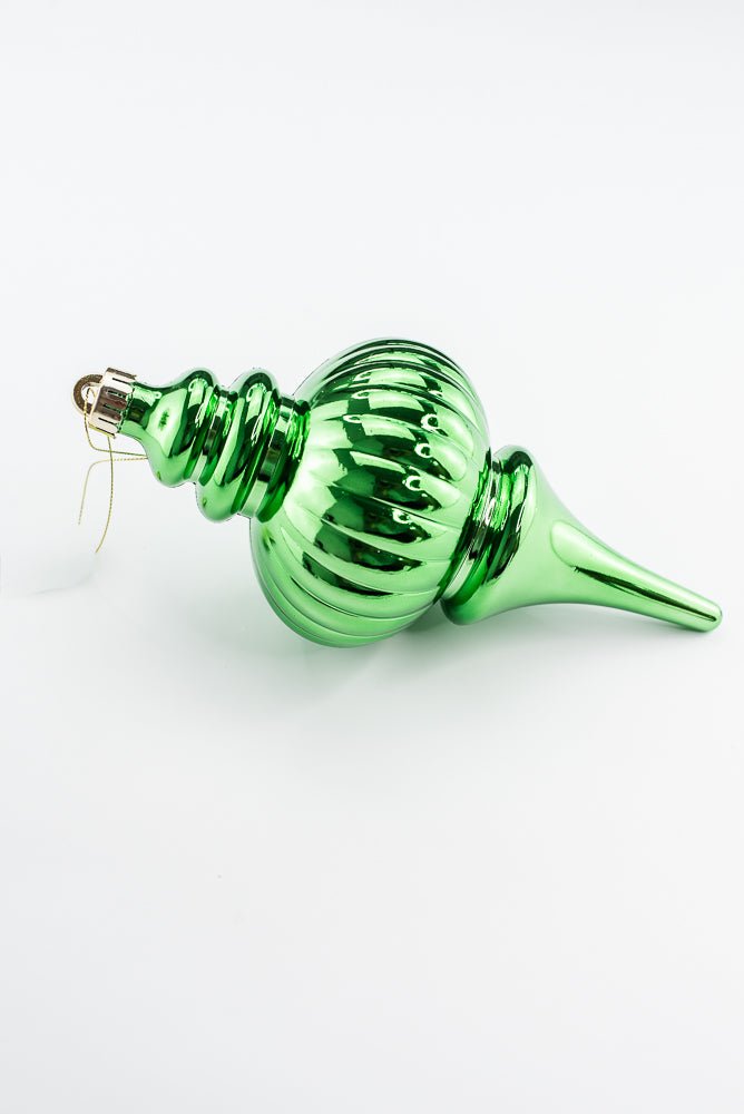 Green Ornament Metallic Finial - 10" - Greenery MarketOrnaments86958GN