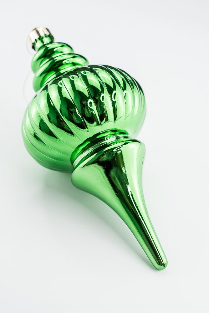 Green Ornament Metallic Finial - 10" - Greenery MarketOrnaments86958GN