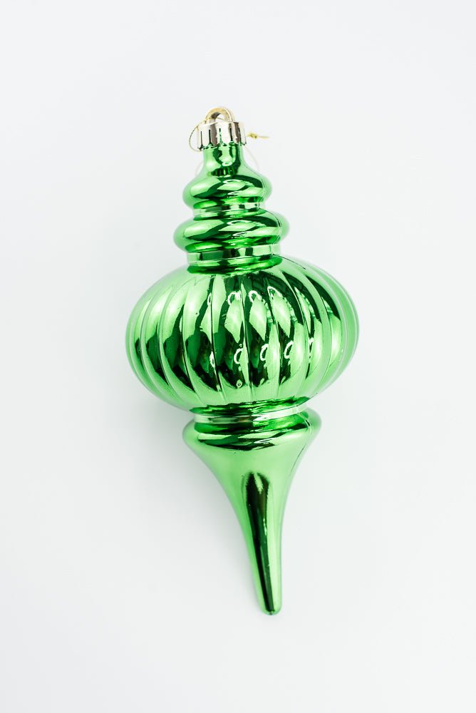 Green Ornament Metallic Finial - 10" - Greenery MarketOrnaments86958GN