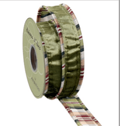 Green Plaid Ribbon - 1.5" - Greenery MarketRW9620 - GR