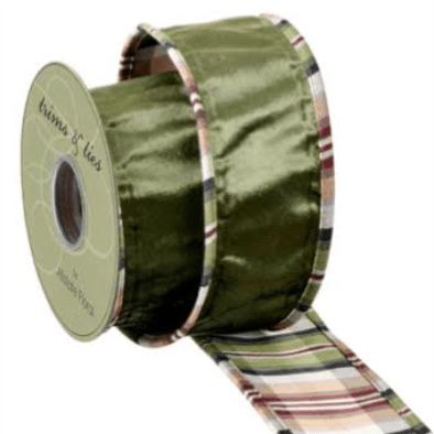 Green Plaid Ribbon - 2.5" - Greenery MarketRW9621-GR