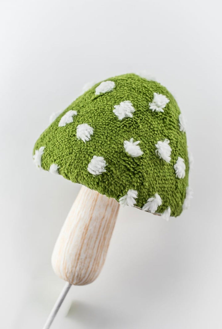 Green Polkadot Mushroom Stem - 20" - Greenery Market63896GN