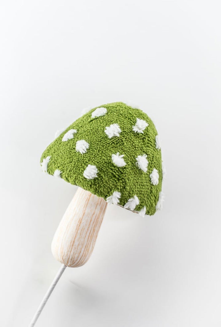 Green Polkadot Mushroom Stem - 20" - Greenery Market63896GN