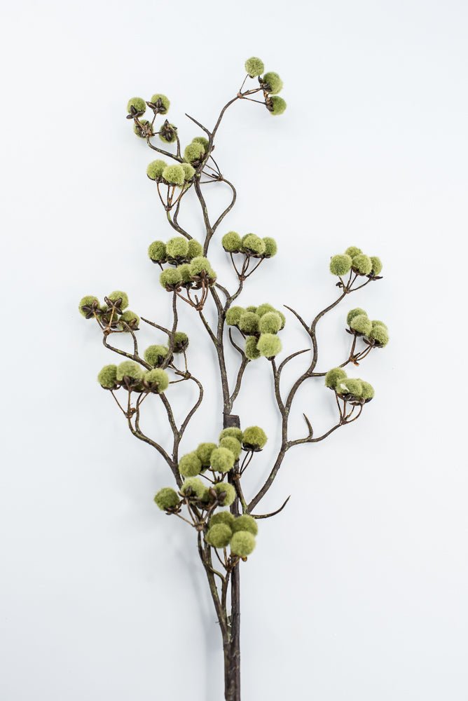 Green Pom Pom Berry Spray - Greenery MarketXAQ523-GR