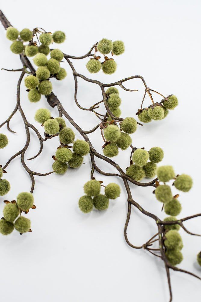 Green Pom Pom Berry Spray - Greenery MarketXAQ523-GR