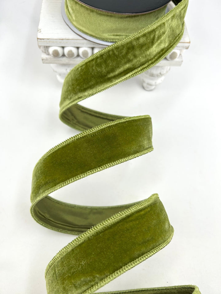 Green Premier Velvet Wired Ribbon - 1.5" - Greenery MarketRibbon259929
