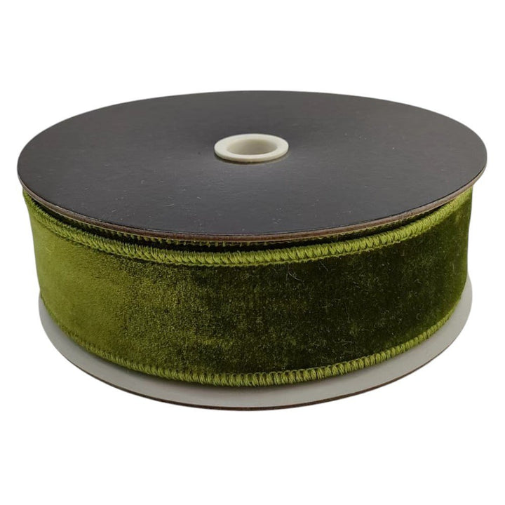 Green Premier Velvet Wired Ribbon - 1.5" - Greenery MarketRibbon259929