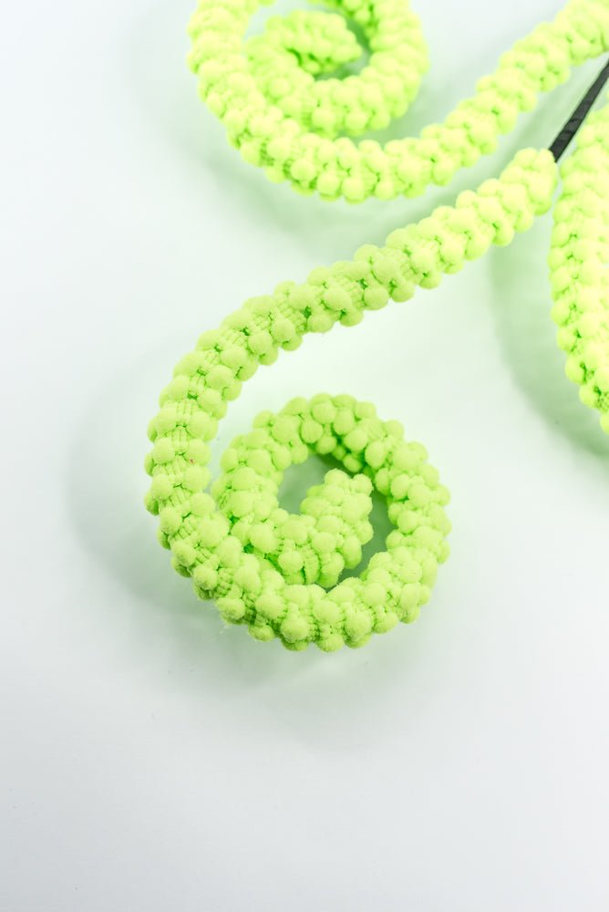 Green Puff Chenille Spiral Curly Spray - Greenery Market57259GN