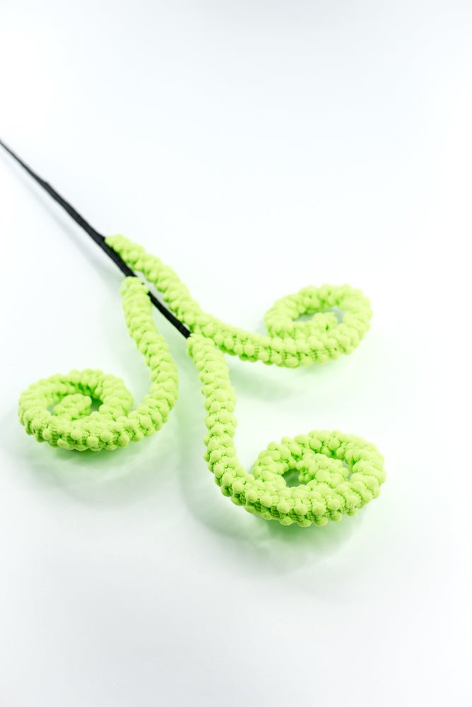 Green Puff Chenille Spiral Curly Spray - Greenery Market57259GN