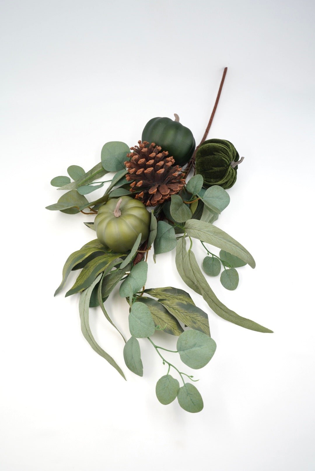 Green Pumpkin Pinecone Spray - Greenery Market85353-GN