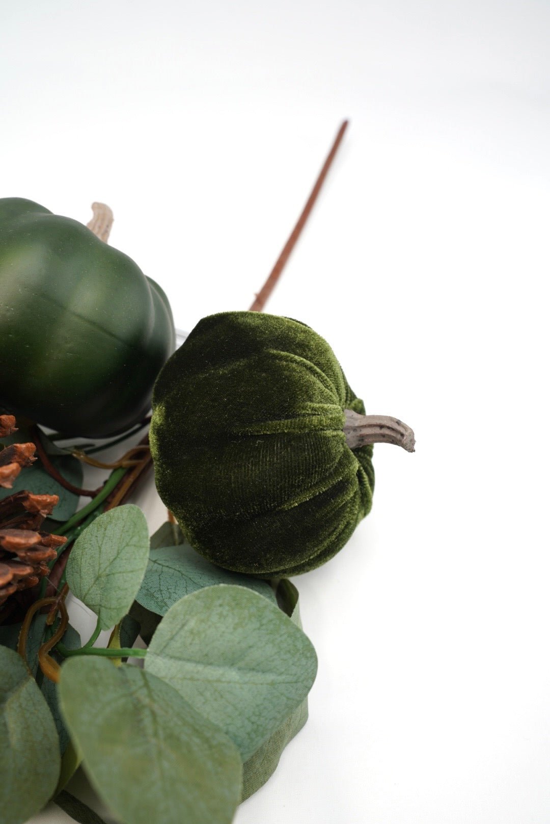 Green Pumpkin Pinecone Spray - Greenery Market85353-GN