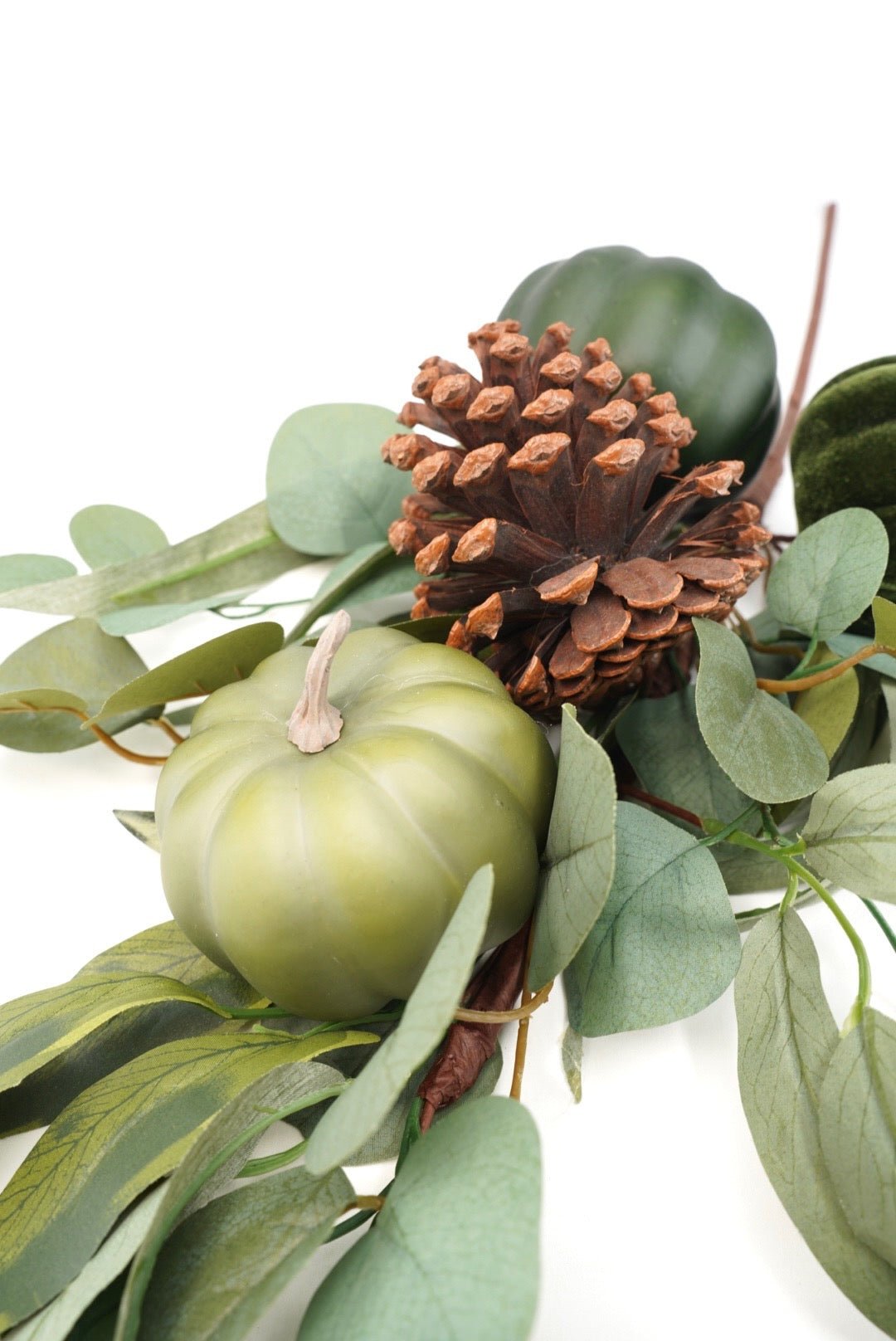 Green Pumpkin Pinecone Spray - Greenery Market85353-GN