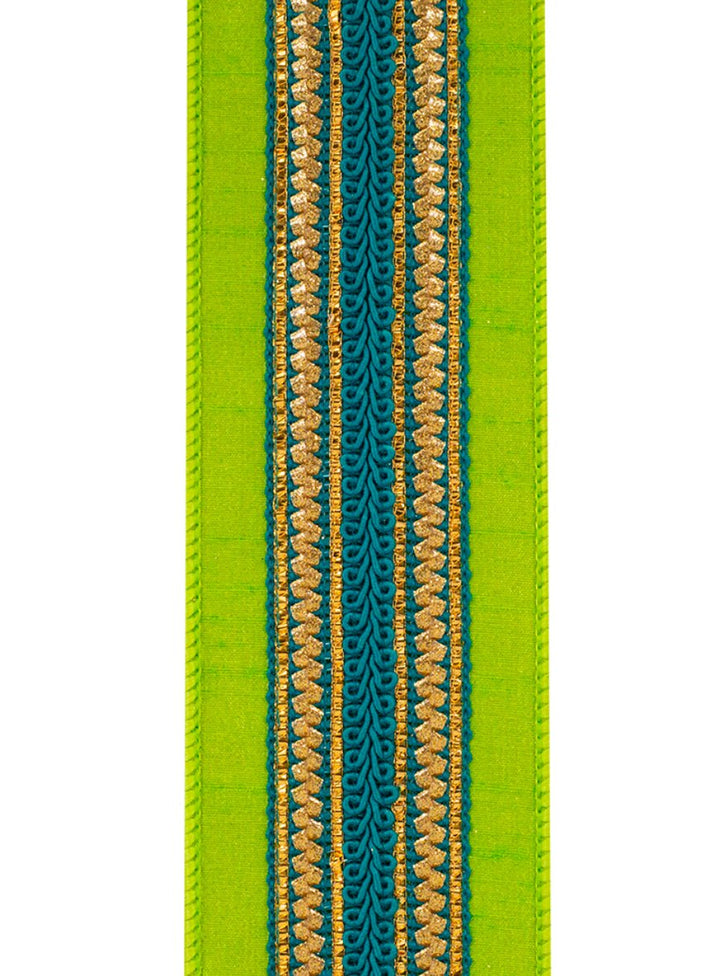 Green Regal Trim Wired Ribbon 2.5” - Greenery Market94428W - 539 - 40D