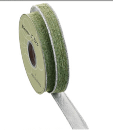 Green & Silver Ribbon - 1" - Greenery MarketRW0058-GR/SI