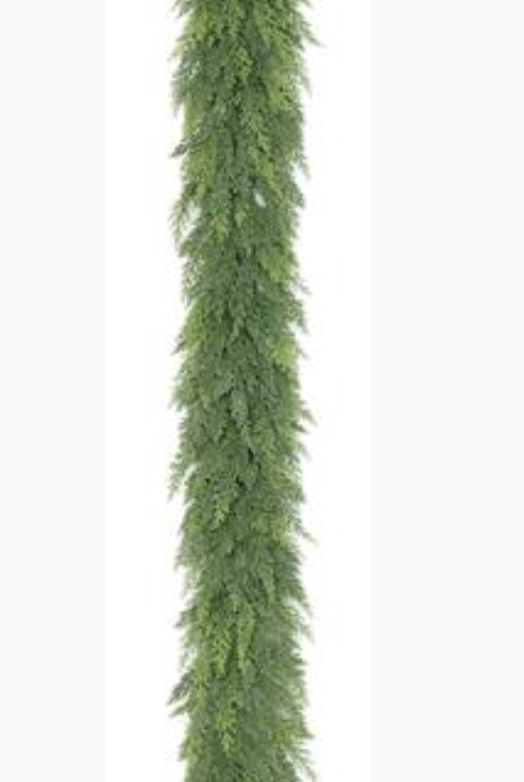 Green soft touch cedar garland 6’ - Greenery MarketX1937/6