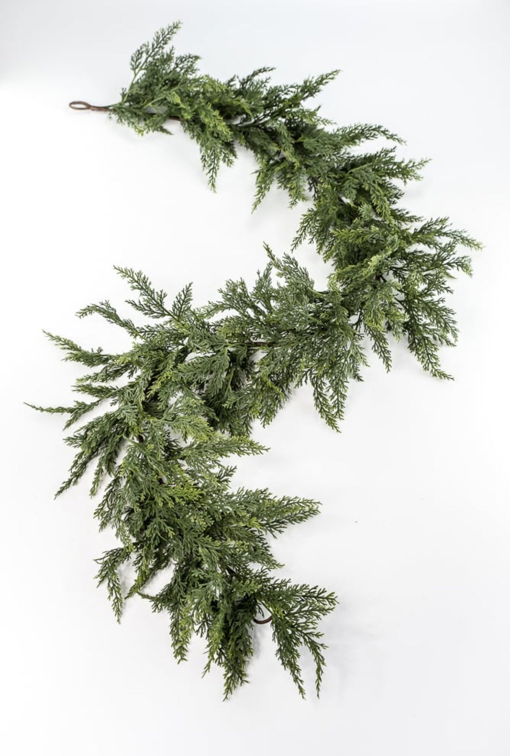 Green soft touch cedar garland 6’ - Greenery MarketX1937/6