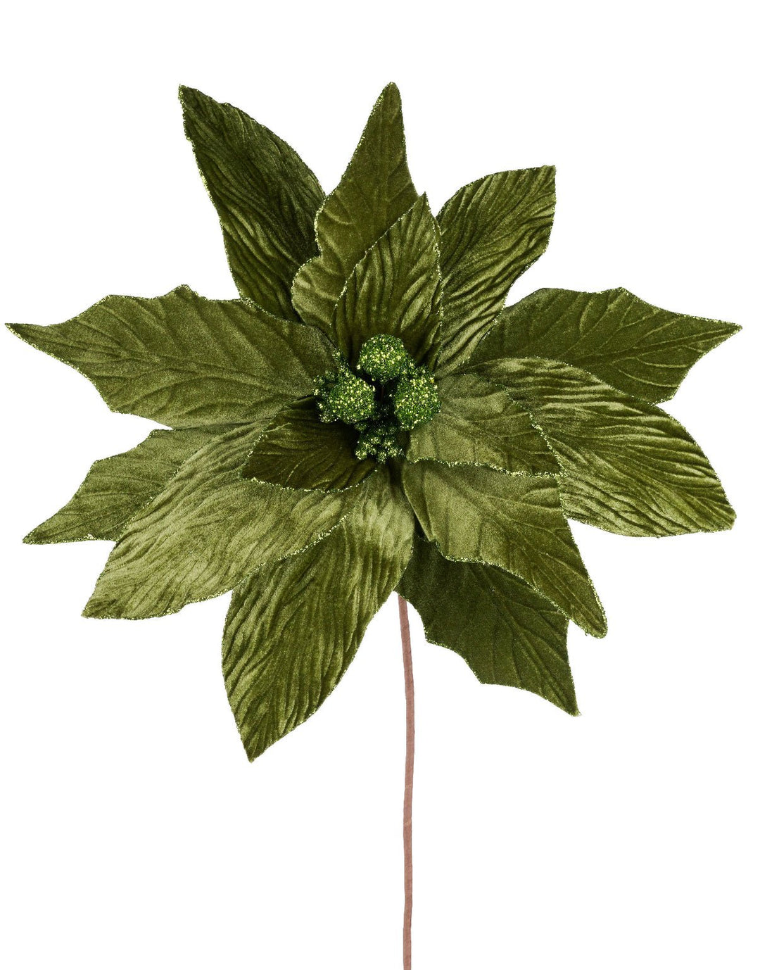 Green, statement size, velvet poinsettia - large - Greenery MarketXS3824A1