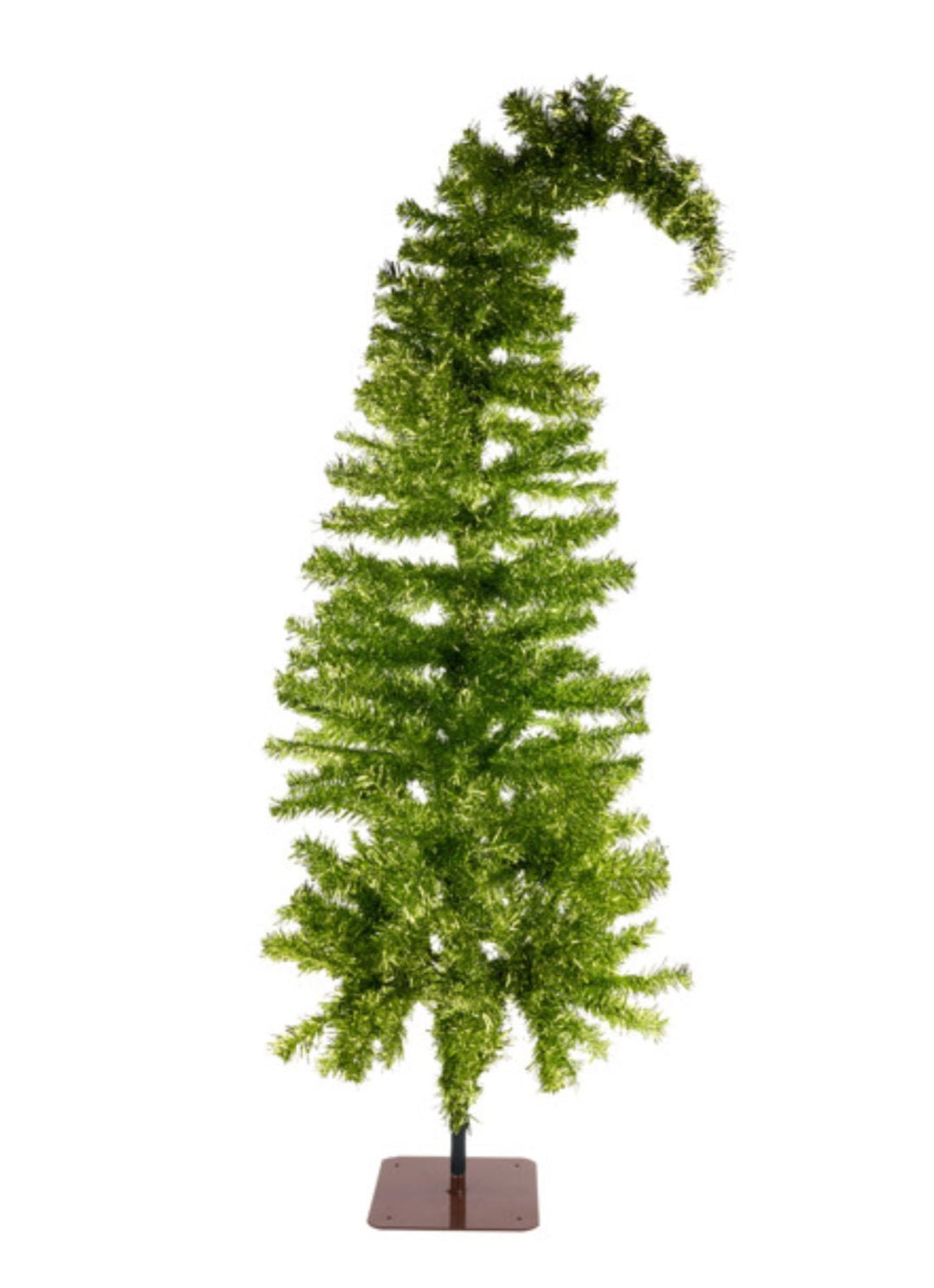 Green tinsel curved tree 4’ - Greenery MarketXT869737