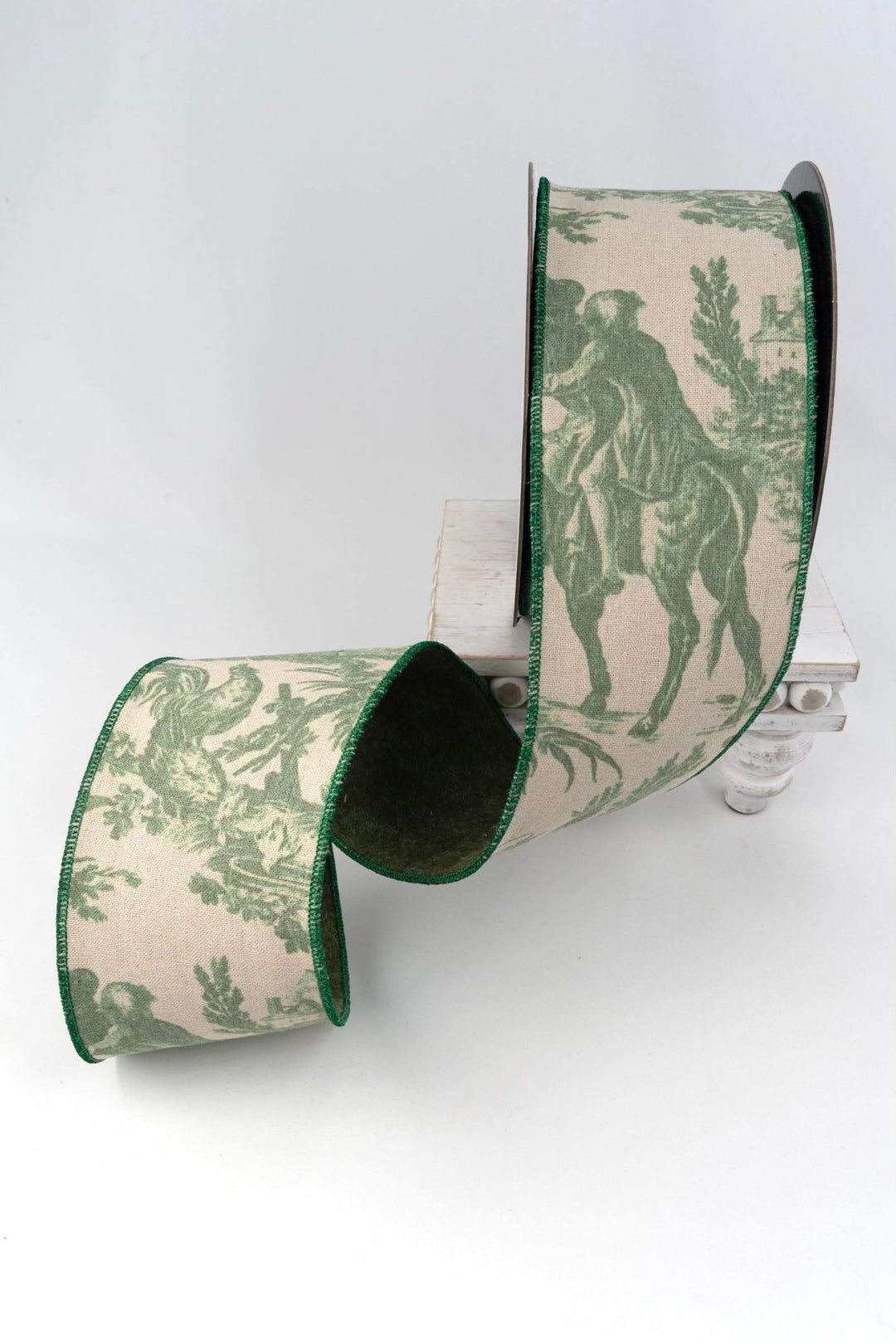 Green Toile Ribbon - 4" - Greenery MarketRW0069-GR