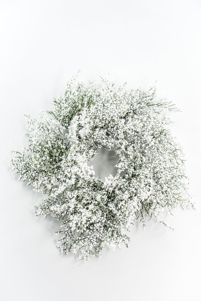 Green & White Bubble & Glitter Cedar Candle Ring, Mini Wreath - Greenery MarketXS679/3GW