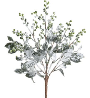 Green & White Snowed Berry Bush - 19" - Greenery MarketXBB336-GR/WH