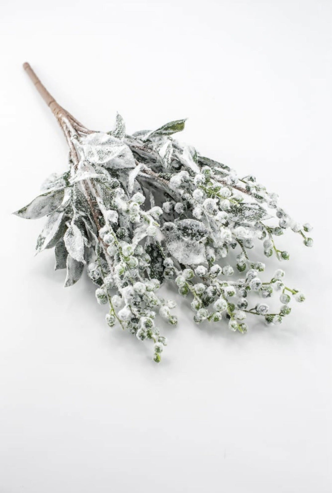 Green & White Snowed Leaves & Berry Bush - 19" - Greenery MarketXBB336-GR/WH