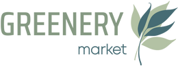 greenery market text logo