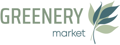 greenery market text logo