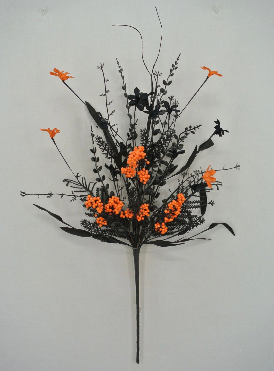 Halloween Fern and berry spray - black and orange - Greenery MarketArtificial Flora63526 - OR