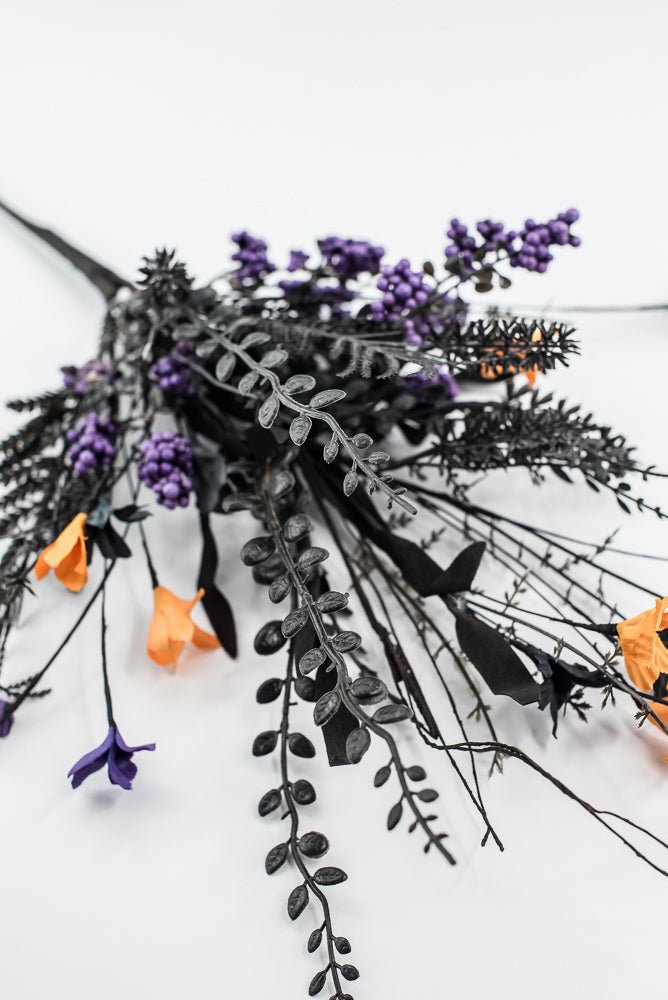 Halloween Fern and berry spray - black and purple - Greenery MarketArtificial Flora63526 - PU