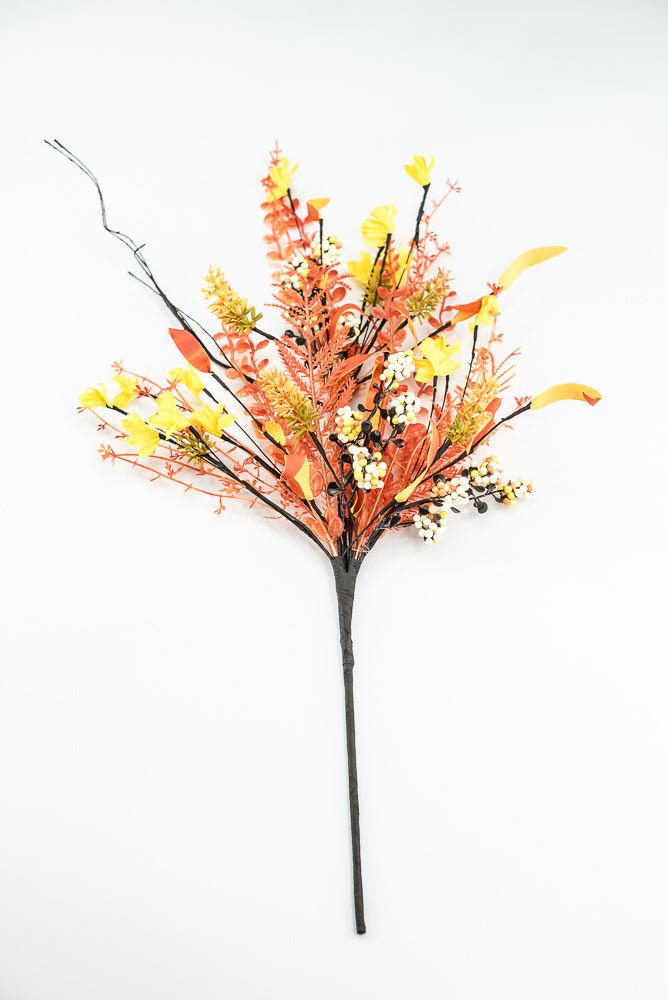 Halloween Fern and berry spray - candy corn 63526 - Greenery MarketArtificial Flora63526 - candy