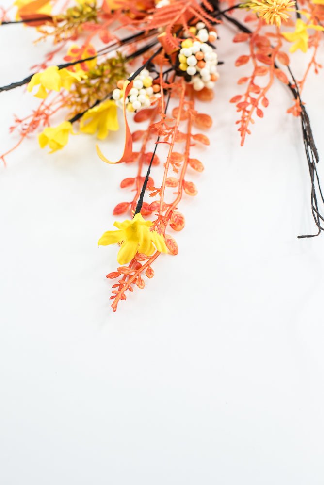 Halloween Fern and berry spray - candy corn 63526 - Greenery MarketArtificial Flora63526 - candy