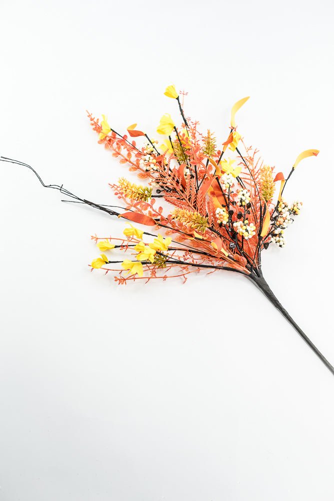 Halloween Fern and berry spray - candy corn 63526 - Greenery MarketArtificial Flora63526 - candy