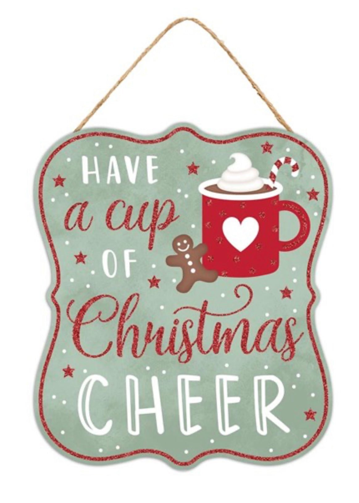 Have a cup of holiday cheer sign - Greenery MarketWinter and ChristmasAP8951