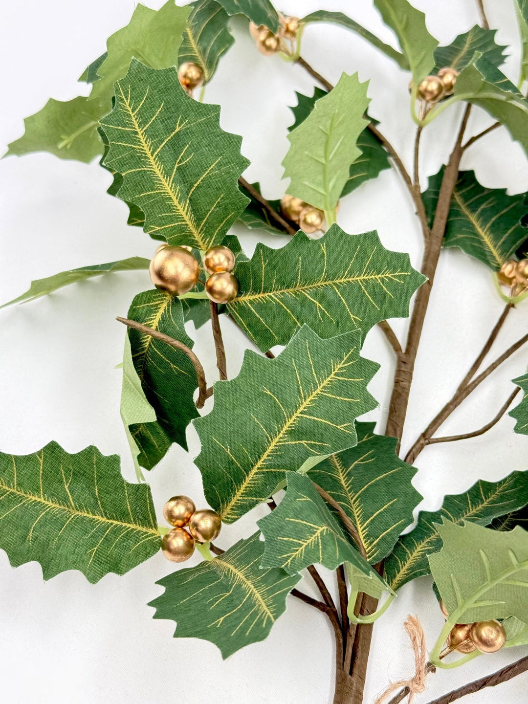Holly Spray with Gold Accents - Greenery MarketC26286